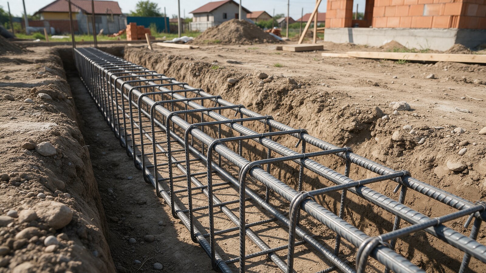 Armarea tălpii continue: unde intră etrierii la fundație